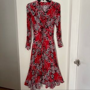 Free People Red Floral Maxi Dress